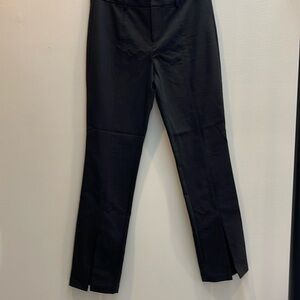 Laundry by Shelli Segal black front leg slit pants size 4